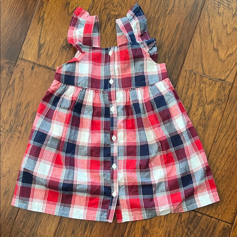 Charming Plaid Kids Dress with Ruffle Sleeves